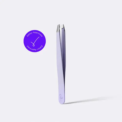 Polished Stainless Steel Slanted Tip Tweezers for Precise Hair Removal - Hand Finished in Italy Body Care Wax Comfort Flawless