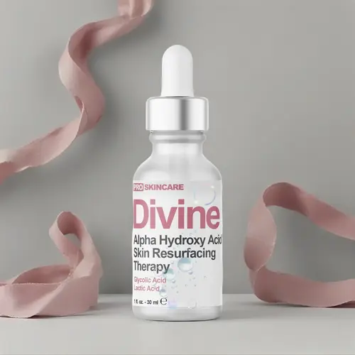 Glycolic Acid with Lactic Acid Liquid Exfoliant - AHA Beauty Brighten & Glow Facial Radiance Gel Peel for Face & Body - Even Smoother Skin Repair - Face Serum Flawless Exfoliator for Aging Skin, Exfoliates Skin Surface by Divine Derriere