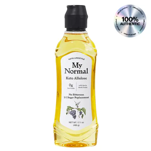 My Normal Keto Allulose - Official Product Zero Calorie Liquid Sweetener, Monk Fruit Stevia Liquid, 0g Net Carbs Sugar Substitute (17.1 fl oz) Flavor