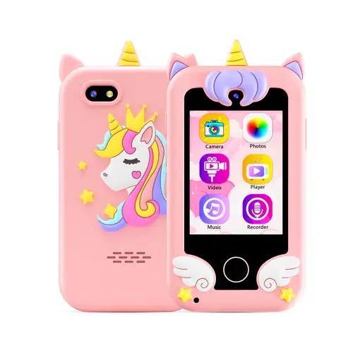 KOKODI Digital Toy Smartphone - Unicorn Themed Educational Toy, Touch Screen MP3 Player with 4G SD Card & Camera, Kids' Birthday Gift