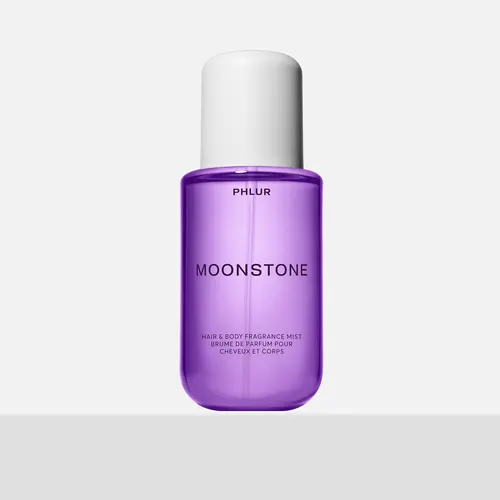 PHLUR Moonstone Body Mist - Full Size Hair & Body Fragrance Mist with Black Currant, Green Apple, Geranium & Amber (8 fl oz)