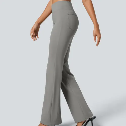【Creator’s Pick】Halara Flex High Waisted Back Side Pocket Slight Flare Work Pants#TikTokShopSpringGlowUp