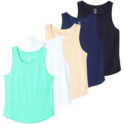 5 Pack Men's Mesh Muscle Tank Top Sleeveless Shirt Athletic Workout Gym
