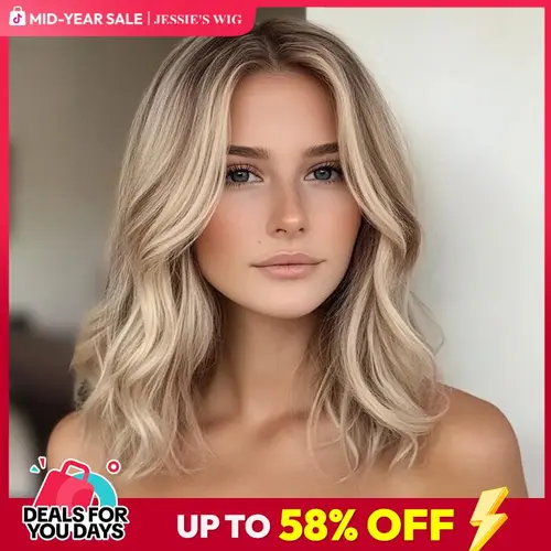 Jessie's Wig [Genius] Highlight Ash Blonde Wavy Bob True-Hold 5.5x5.5 Lace Glueless Wig Human Hair for Women Suit For All Occasions Pre Cut Lace#SummerWins #DealsForYouDays
