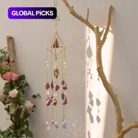 Crystal Light Catcher, Hanging Wind Chime Garden Patio Window Sun Catchers，Rainbow Maker Outdoor lndoor Decoration, Bohemian Style Light Catcher Prism, Decorative Hanging Ornament