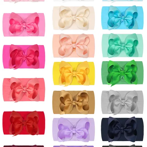 3/10/20PCS Baby Hair Bows, 4 inch Butterfly Knot Headbands, High Elastic Soft Hair Accessories for Newborns & Toddlers, Cute Infant Shower Gifts