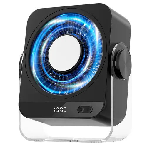 Rechargeable USB Desk Cooling Fan, Tabletop Air Circulator Fan, 199 Speeds, Digital Display, 130° Adjustable Angle, Portable Table Fan for Personal Home, Office, Kitchen & Travel