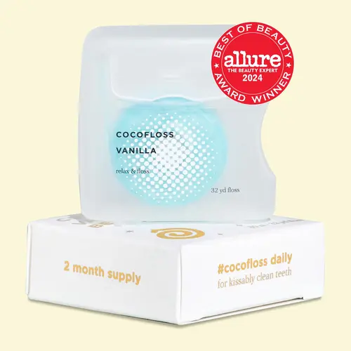 COCOLAB Vanilla Bean Dental Floss - Award-Winning, 500+ Woven Fibers, Coated in Coconut Oil for Freshness & Plaque Removal - 33 Yd, 2-Month Supply