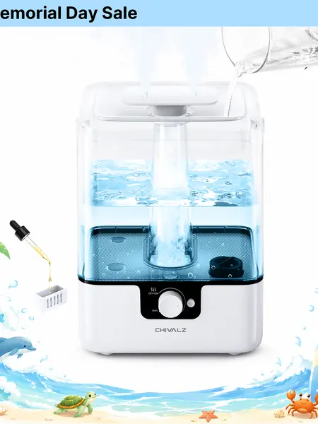 Chivalz 2-in-1 Aroma Humidifier & Air Purifier (4L/6L), Top-Fill Design, Remote Control, Cool Mist, 360° Diffuser Nozzle, Filter Set, Calming Mini Humidifier for Bedroom, Household Appliances, Diffuser Nozzle Humidifier, #DealsForYouDays