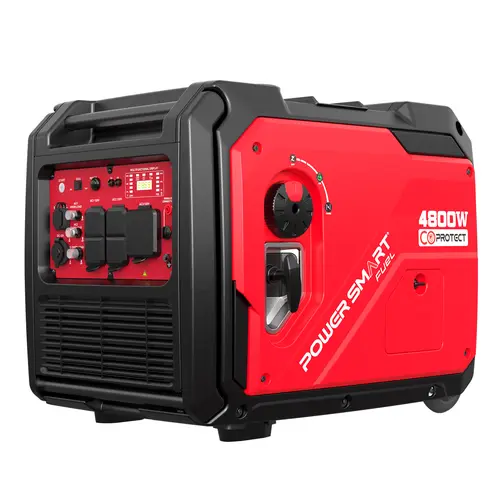 PowerSmart Portable Gas Generator (PS5046CE) - 4800W Max Starting Watts, 3800W Run Power, Electric Start, CO Sensor, 30A RV Ready Outlet, Parallel Capable, 1 USB-A 5V Port, 12V DC Car Port, 67 Db, 89 Lbs, EPA Compliant, for Home Backup Emergency, Camping