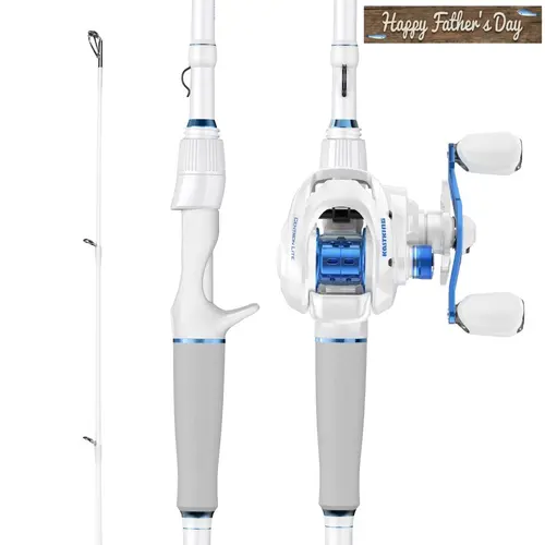 KastKing Centron Lite Casting Rod & Reel Combo,or Sharky III combo, IM6 Graphite 2-Piece Blank, Stainless Steel Guides, EVA Handle, Sensitive Fishing Combo