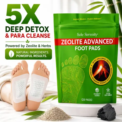 Sole Serenity Zeolite Detox Deep Cleansing Foot Patches for Sleep with Ginger Root Wormwood Foot Detox Cleanse