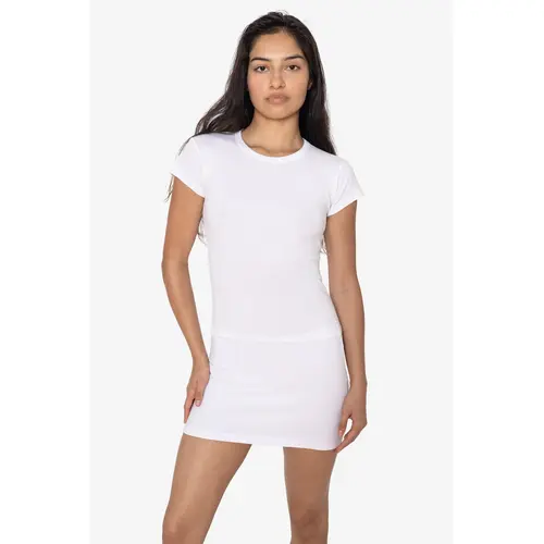 43021GD - Garment Dye Cap Sleeve Baby Rib T-Shirt Top Feminine