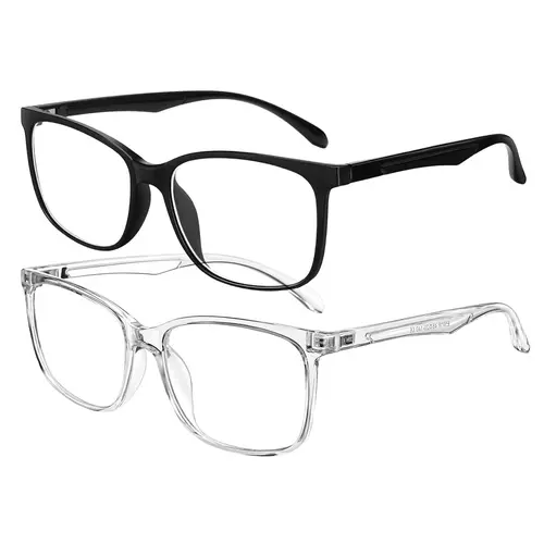 #BackToSchool Blue Light Glasses for Women - UV Protective Eyewear with Nylon Lens, Anti-UV Eyeglasses for Computer Work, Unisex Color-Tinted Blue Blockers Frames
