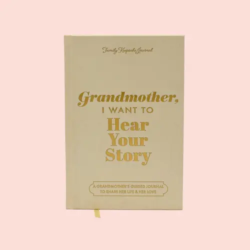 Heirloom Edition Guided Journal - "Grandmother, I Want to Hear Your Story" Premium Hardcover, Gold Gilded Edges, Linen Cover, 150 Pages, Capture & Share Life Stories, Mom Birthday & Mother's Day Gifts for Women