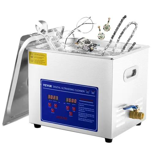VEVOR Professional Ultrasonic Cleaner, TikTokShopBlackFriday, Various specifications, Ultrasonic Jewelry Cleaner with Digital Timer & Heater, Stainless Steel Industrial Sonic Cleaner for Glasses, Watches, Rings, Small Parts,dorm essentials,home essentials