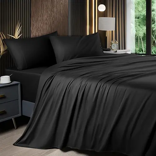 Luxury Bamboo Sheet Set - 4/6-Piece Queen/Cal King Bedding, 1800 TC, 16" Deep Pockets, Cooling Effect, Soft, Wrinkle-Resistant, All-Season, Modern Holiday Gift