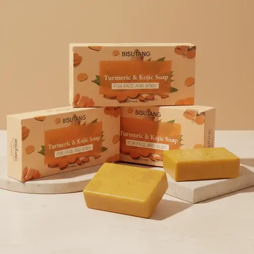 3PCS Lemon Turmeric Kojic Acid Soap Bars - Daily Facial & Body Cleanser, Skin Whitening Dark Spot Remover for Face, Body Wash,back to school
