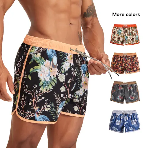 Men’s Quick Dry Floral Swim shorts 4.5 Inch with Adjustable Waistband, Spandex, Quick-Drying |  Lightweight Summer Beach Trunks, Beach Activities, Casual Vacation Swimwear Bathing Suit Swimsuit Sets summerwins,summerwins