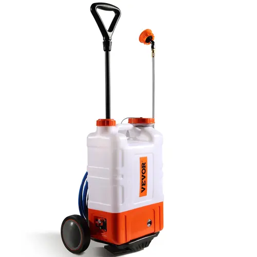 【summerfinds】VEVOR Battery Powered Backpack Sprayer, Two Version, Adjustable Pressure, 4 Gallon Tank, with 8 Nozzles and 2 Wands, Wide Mouth Lid for Weeding, Spraying, Cleaning