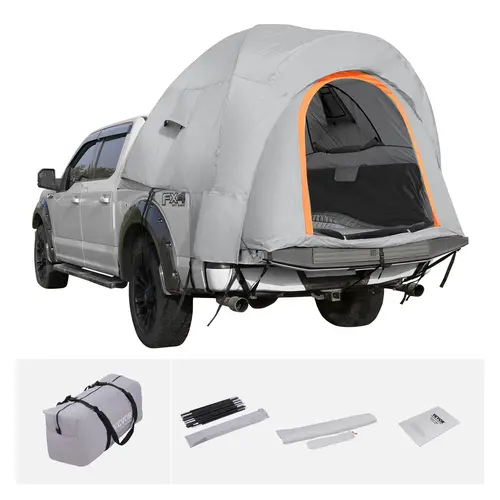 VEVOR Truck Bed Tent, 6.4'-6.7' Pickup Truck Tent with PU2000mm Waterproof Layer, Rain Layer, Mesh Windows Keep Bugs Out at Night & Carry Bag, 2-3 Person Capacity, for Camping & Outdoor Activities, Pu2000 Sheds Heavy Rain, Truck Accessories, Portable Outd
