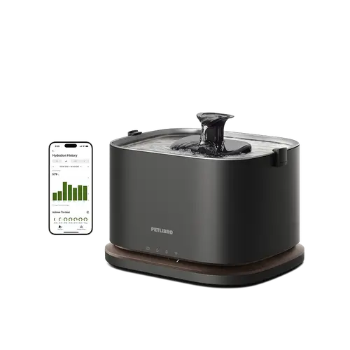 PETLIBRO APP Monitoring & Cordless Cat Water Fountain,Cordless Cat Fountain Battery Operated, App Monitoring 3L/101oz Dockstream 2 Pet Water Fountain with Stainless Steel Tray, 5GHz WiFi Dog Water Bowl Dispenser