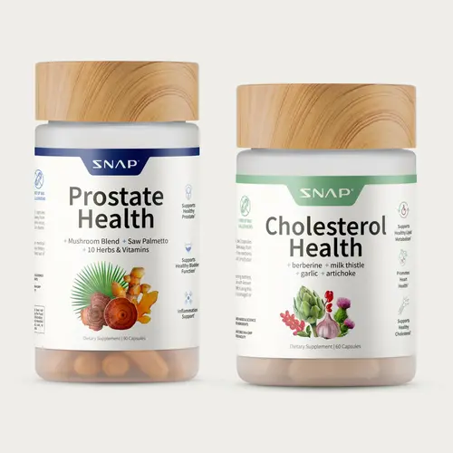 Snap Supplements - Prostate Health + Free Cholesterol Health - Natural Supplement Capsules