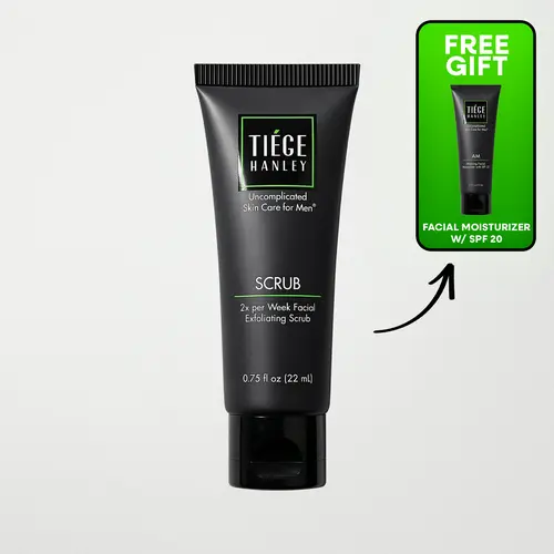 Tiege Hanley Exfoliating Face Scrub - Apricot Seed Powder + Niacinamide - Deep Pore Exfoliate + Dead Skin Removal (2 oz)