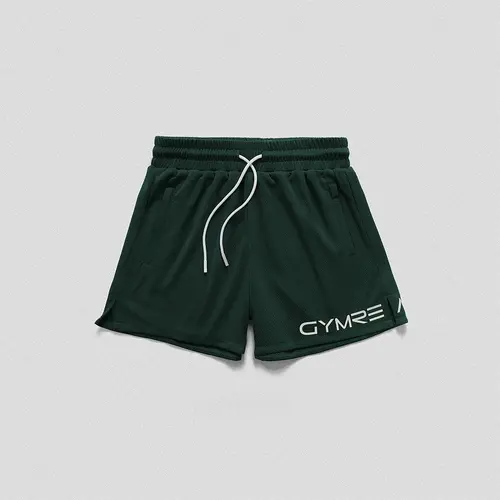 Gymreapers Core Mesh Shorts Zipper Pockets Elastic Menswear 4in inseam Workout Mesh Shorts