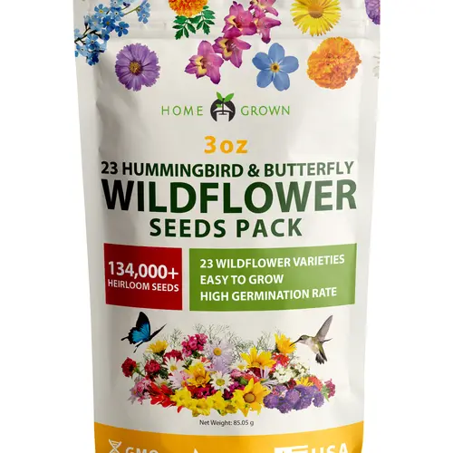 Perennial Wildflower Seed Variety Pack - Non-GMO Growing Mix Flowers for Outdoor Planting, Pollinator Gardens with Milkweed & Swamp Milkweed Flowers, Milkweed Seeds Flowers