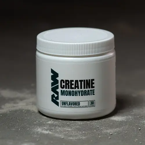RAW NUTRITION Pure Creatine Monohydrate Powder - Unflavored Gym Supplement, Bodybuilding & Training Support for Muscle Growth & Workout Energy, Health Fitness Dietary Edible Aid, Gym Supplements, Bodybuilding Supplement