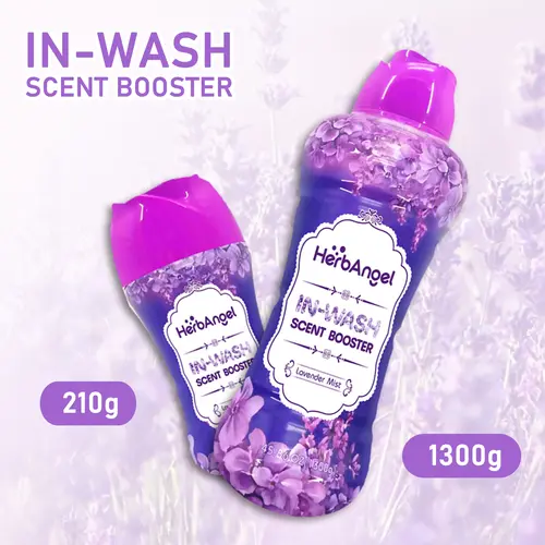 Herb Angel Non Toxic In-Wash Scent Booster, Lavender Solid Fresh Beads, Cleaner Fragrance Enhancer, In-Wash Boost, 7.41-45.86 oz Bottle, Home Essential Laundry Accessory, Non Toxic Laundry Scent Booster, Cleaner Laundry Fragrance
