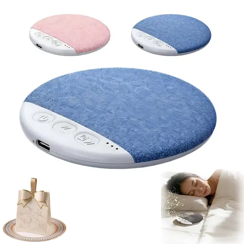 Under Pillow Speaker for Sleeping – Mini Bluetooth Sleep Aid with Stereo Bass, White Noise, Volume Control, TF Card Support, and Auto-Off Function for Deep Sleep– Charger Not Supplied