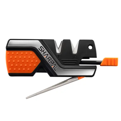 SHARPAL 6-In-1 Portable Pocket-Size Knife Sharpener Multi-Tool - Survival Equipment, Precision Camping Essential, Kitchen Knife Tool, Fishhook Groove, Quick New Edge Function, Emergency Whistle, Tactical Accessory