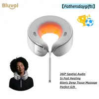 【SummerFinds】Bluvol Nest 10 Ultra Immersive Heated Neck Massager, Therapist-Style Deep Tissue Pain Relief, 360° Spatial Audio, Cordless Massager for TV Watching, Gaming, Office Work, Birthday Gift,Father'sdaygifts, Summerwins