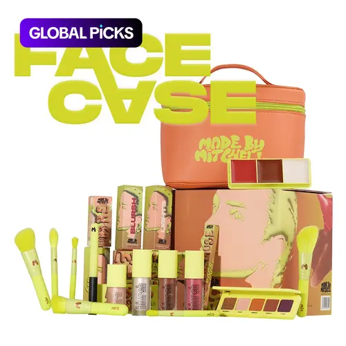 [Made by Mitchell] Face Case 13pcs/set Full-Face Makeup Bundle with Free Makeup Case, All-in-One Cosmetics Kit, Travel-Friendly Beauty Set Makeup Sets #GLOBAL PICKS