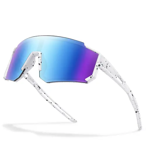 Youth Windproof Lightweight Sports Sunglasses, Outdoor Sports Glasses, Sport Eyewear, Sporty Eyewear, Unisex Mirrored Lens Eyeglasses for Cycling, Fishhing and Hiking
