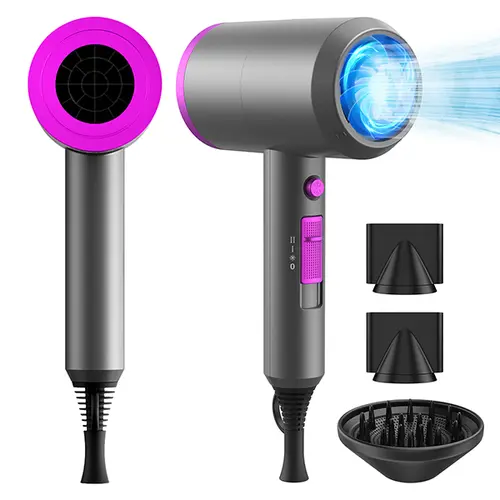 Professional Ionic Blow Dryer Kit with Diffuser for Curly Hair, 1800W Fast Drying Ionizer, Heat Protection, Concentrator, Styling Tool for Home & Salon Use, Mothers Day Gift