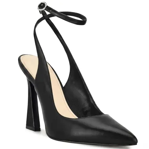 Coutgo Womens Closed Toe Ankle Strap Heels Pointed Toe Pumps Shoes Slingback High Heel Wedding Dress Shoes