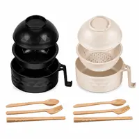 MIUVA Microwave Ramen Bowl Set with Handle, Spoon, Fork, Chopsticks, 6 Sets, Safe & Easy Use, Versatile for Noodles, Soups, Cereals, Ideal for Dorms & Home, Christmas Gift, Spring Kitchen Gadgets