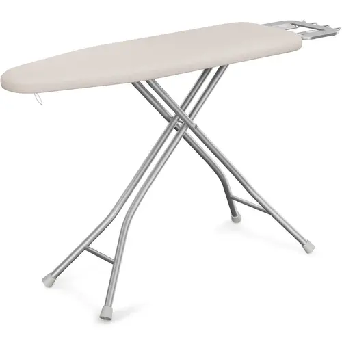Costoffs Portable Metal Full-Size Ironing Board - Steel Washable & Removable Cover, 4-Leg Stability, Lightweight, Foldable, Height-Adjustable, 4-Layer Smooth Pad, Home Laundry Appliance Accessory for Laundry Rooms, Closets,dorm essentials,home essentials
