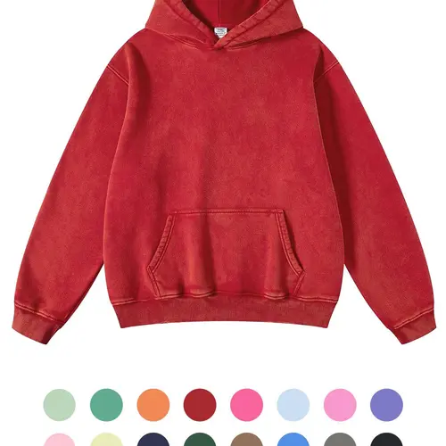 FAIABLE Oversized Human Vintage Hoodie Fade Craft Unisex Pullover with Heavyweight Cotton Sweaters, Soft Fleeced Fabric, and Distressed Hoody Style -Casual Warm and Retro Long Sleeve Top for Men and Women