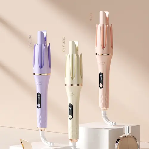 Fully automatic curling stick lazy curling tool electric rotary curler large curling without damaging hair 30mm Comfort Hair Curler With LCD, For Curls, Hair Styling Tools,back to school,back to school haul