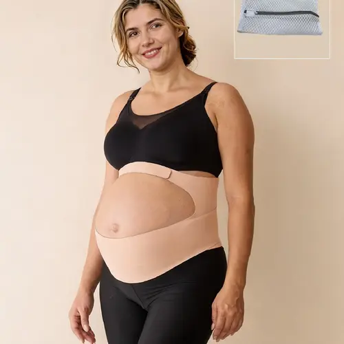Momcozy Pregnancy Belly Band YB001, CozySupport Ergonest Maternity Belly Band, Invisible Pregnancy Belt for Back, Abdomen, Waist,A, Pregnancy Stuff, Maternity Clothing Abdominal Binder