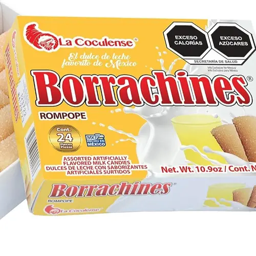 La Coculense Borrachines Rompope Artificially Flavored Milk Candies, 24 Pieces, Mexican Candy, Dulces