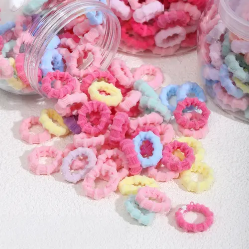 200pcs Mini Hair Ties for Little Girls and Fine Hair Women,Muti-color,No Damage Toddler Hair Accessory,Pigtails Mini Hair Scrunchies,for Adult's Fine Hair,