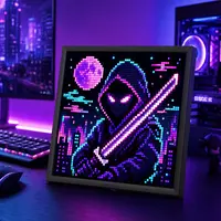 Divoom Pixoo-64 - WiFi Pixel Cloud Digital Frame with APP Control, 64 X 64 LED Panel Display Frame for Gaming Room Decor, Desk Setup Decor,TikTokShopBackToSchool