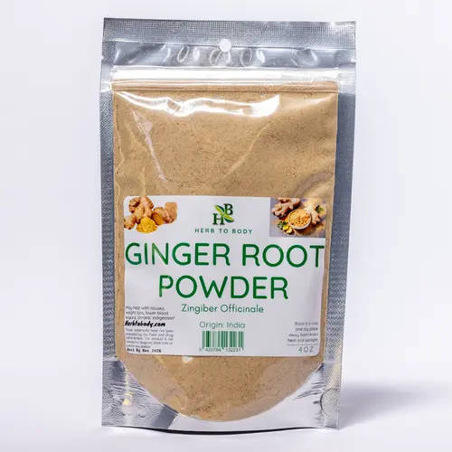 Ginger Root Powder –  4 oz (113 g) & 1lb (454 g) | Ground Ginger Spice for Cooking, Tea & Baking | Zingiber Officinale | Wildcrafted | Herb To Body