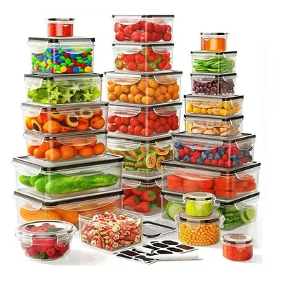40/42/50/52/62 pcs Large Airtight Food Storage Containers & lids Reusable Leak-Proof Stackable BPA-Free Snacbox Containers, Kitchen, Utensils Meal Prep Organiser,summerwins