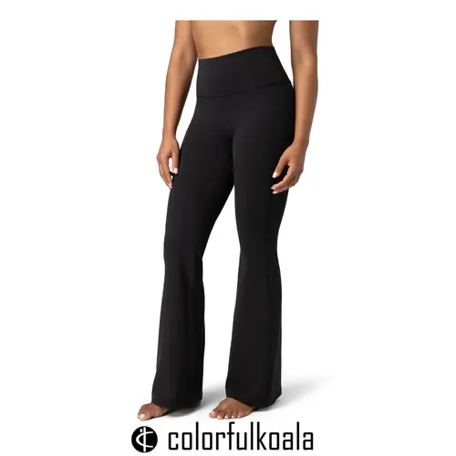 Colorfulkoala Women's Dreamlux High Waisted Flared Leggings Workout Yoga Pants 29.5" / 31.5" Inseam Sports Bottoms Ladies Sportswear,back to school shopping,clothes for back to school,first day of school outfits